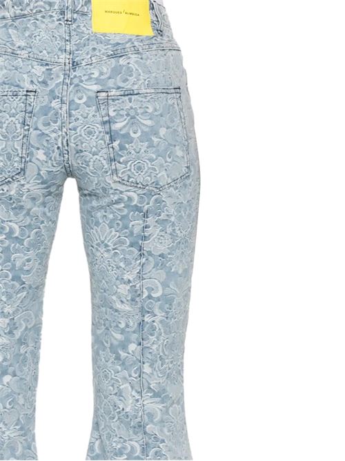 Pantaloni in denim broccato a zampa d'elefante MARQUESALMEIDA | RST25TR0237DNBLBLIGHT BLUE